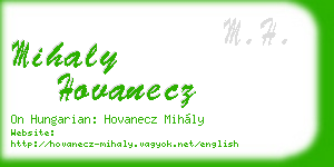 mihaly hovanecz business card