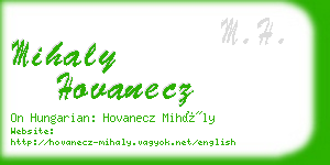 mihaly hovanecz business card